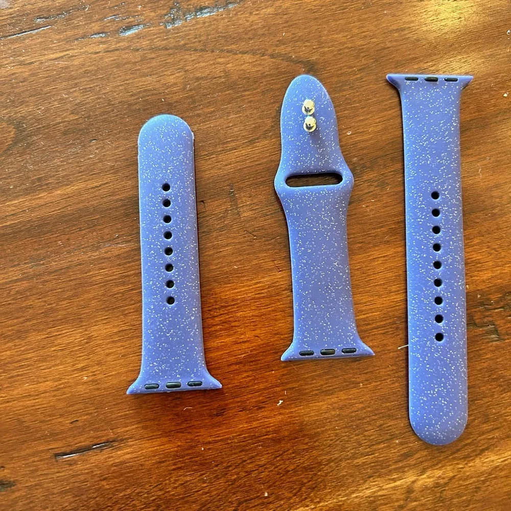 NWOT Apple Watch Purple Sparkly Jelly Wristband w/Extender